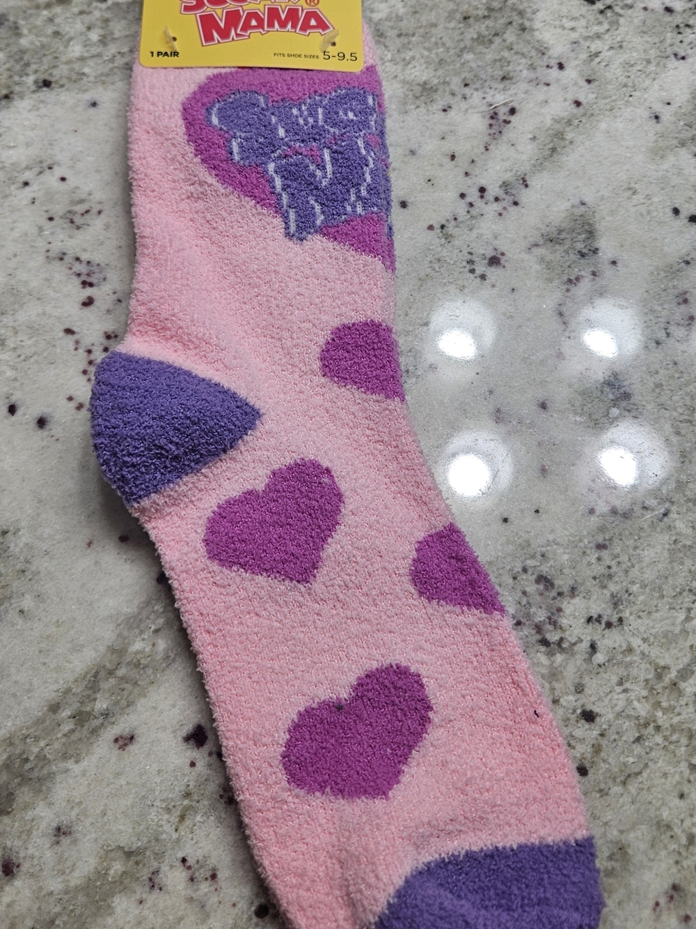 Socks Mama Heart Pattern Socks NWT in Pink & Purple